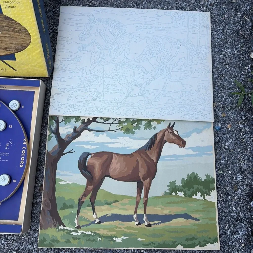 Vintage Craft Master Paint By Number Bluegrass Beauties Plus Extras